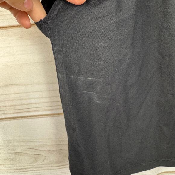 Madewell True Black Funnelneck Cropped Muscle Tee Size XL - Picture 6 of 13